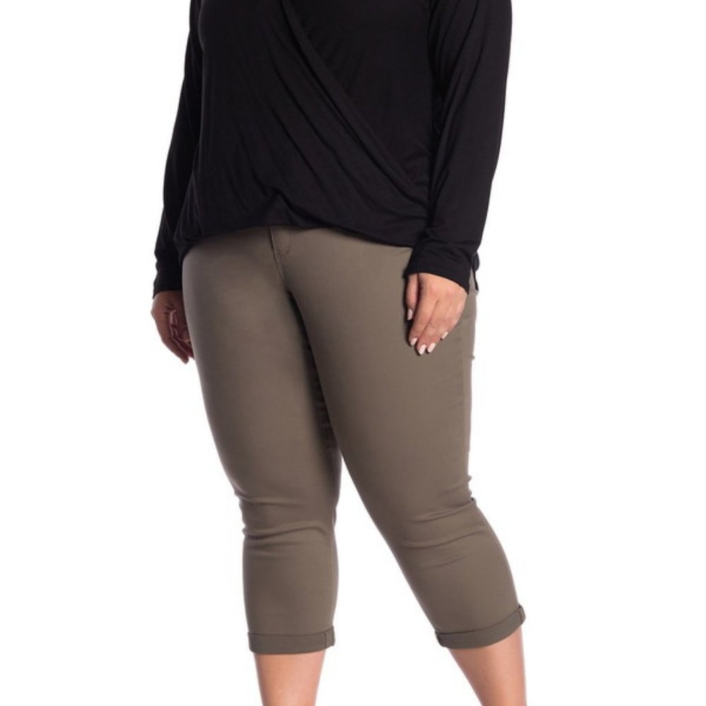 Democracy High-Rise Stretch Twill Rolled Pants 24W